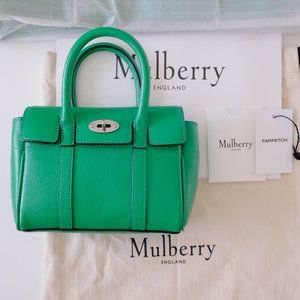 Mulberry Mini Bayswater Crossbody Tote Bag - Green